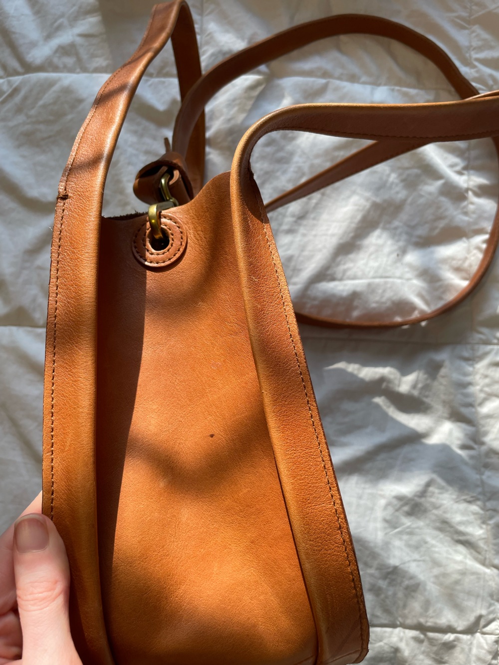 Madewell Sydney crossbody bag purse leather brown - Picture 4 of 8